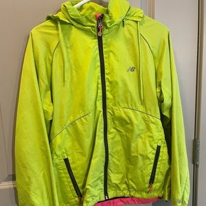 Bright green New Balance windbreaker jacket